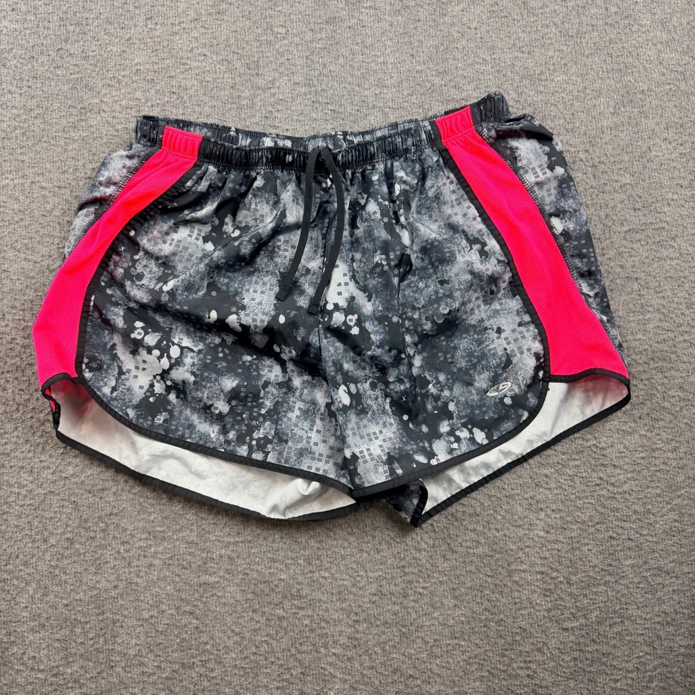 C9 Champion Women's M Medium Running Shorts Gray Digital Camo Pink Accents